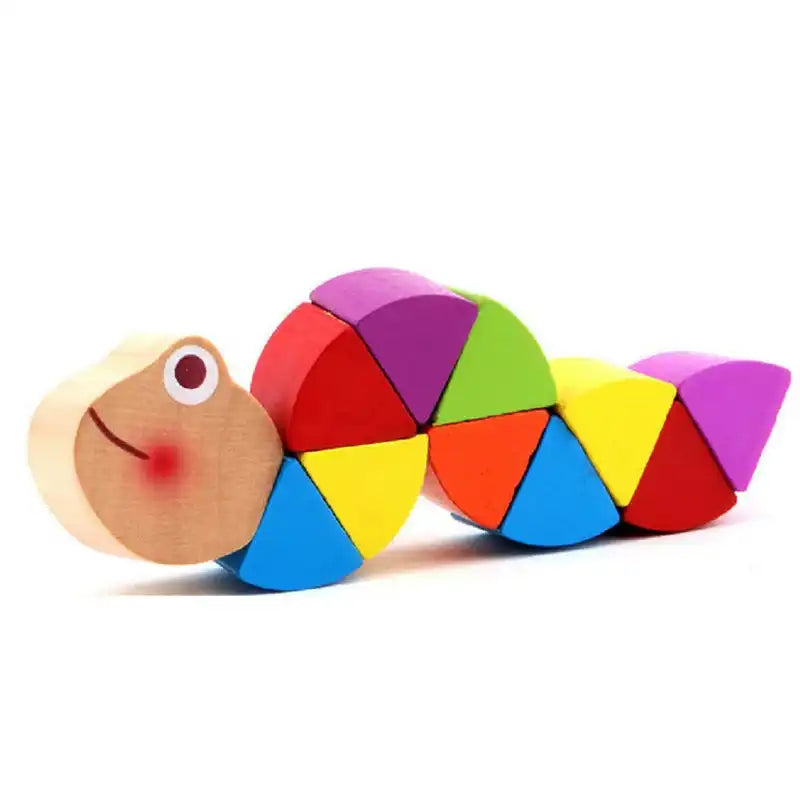 Emmy Jane Colorful Wooden Worm Puzzles Baby & Toddler > Baby Toys & Activity Equipment > Baby Activity Toys > Wooden Toys For Toddlers > Rainbow Stack Towers and Worm Puzzles emmy-jane-boutique.myshopify.com