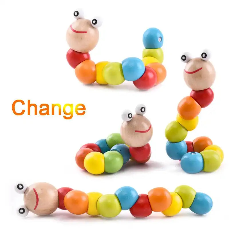 Emmy Jane Colorful Wooden Worm Puzzles Baby & Toddler > Baby Toys & Activity Equipment > Baby Activity Toys > Wooden Toys For Toddlers > Rainbow Stack Towers and Worm Puzzles emmy-jane-boutique.myshopify.com