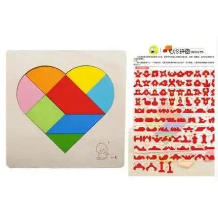 Emmy Jane Wooden Puzzles - Educational Math Tangram Game Toys & Games > Puzzles > Wooden & Pegged Puzzles emmy-jane-boutique.myshopify.com