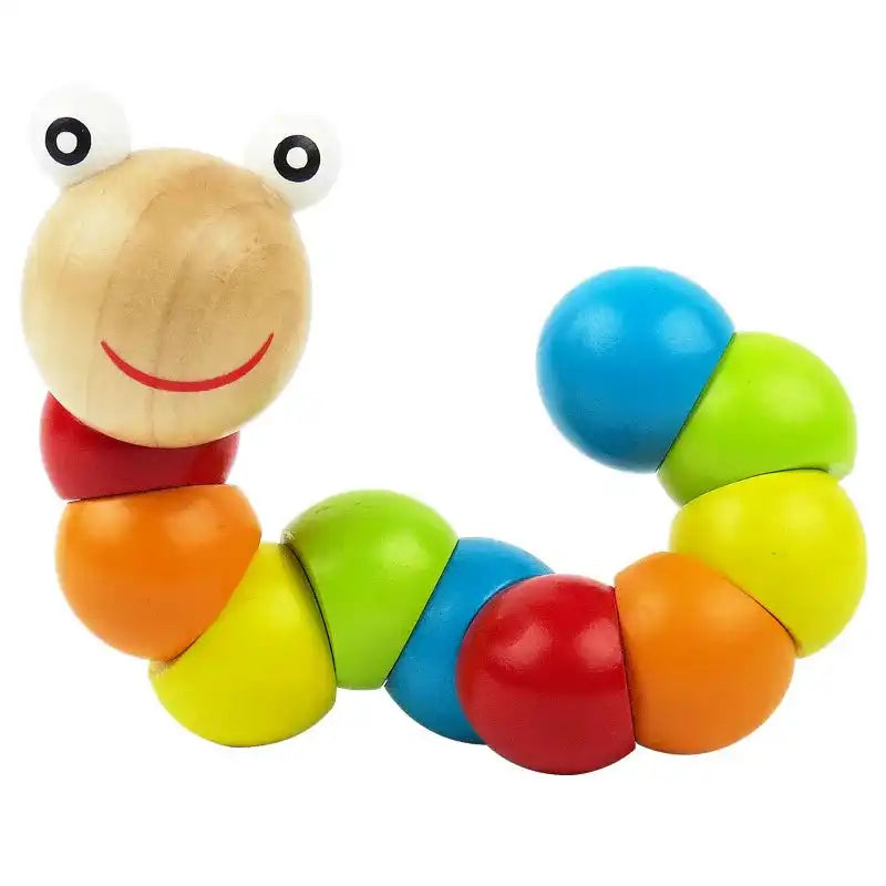 Emmy Jane Colorful Wooden Worm Puzzles Baby & Toddler > Baby Toys & Activity Equipment > Baby Activity Toys > Wooden Toys For Toddlers > Rainbow Stack Towers and Worm Puzzles emmy-jane-boutique.myshopify.com