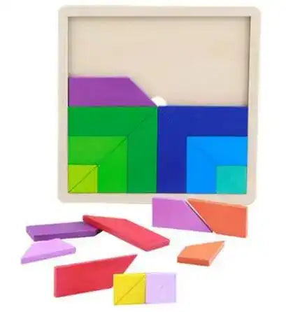 Emmy Jane Wooden Puzzles - Educational Math Tangram Game Toys & Games > Puzzles > Wooden & Pegged Puzzles emmy-jane-boutique.myshopify.com