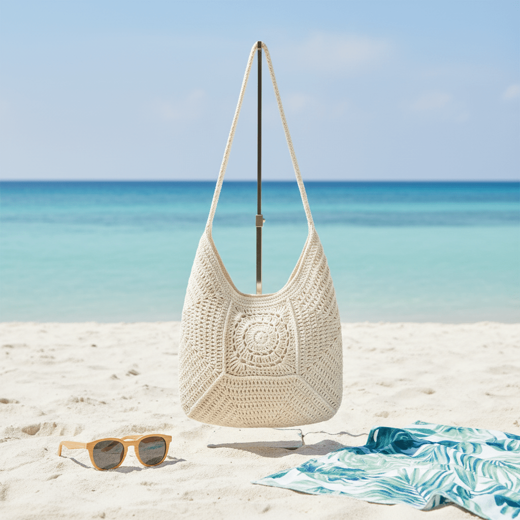 Handmade White Crochet Tote Bag Stylish and Durable