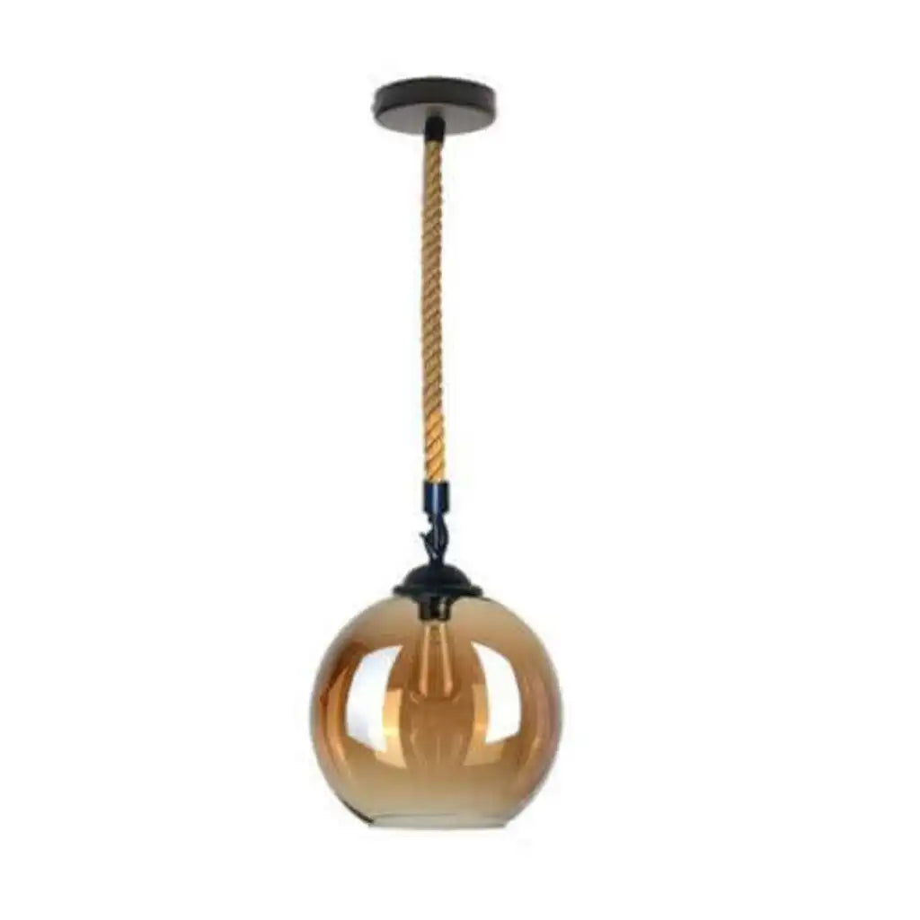 LEDSone 2m Hemp Rope Pendant with Glass Lamp Shade - Industrial Home & Garden > Lighting > Lighting Fixtures > Ceiling Light Fixtures > Ceiling Lights > Pendant Lights > Hemp Rope Lights emmy-jane-boutique.myshopify.com