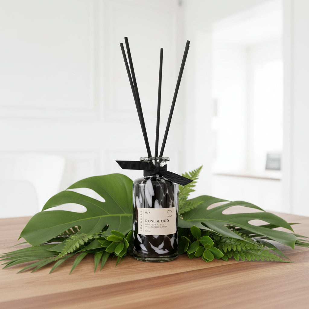 Rose and Oud Reed Diffuser Elegant Home Fragrance