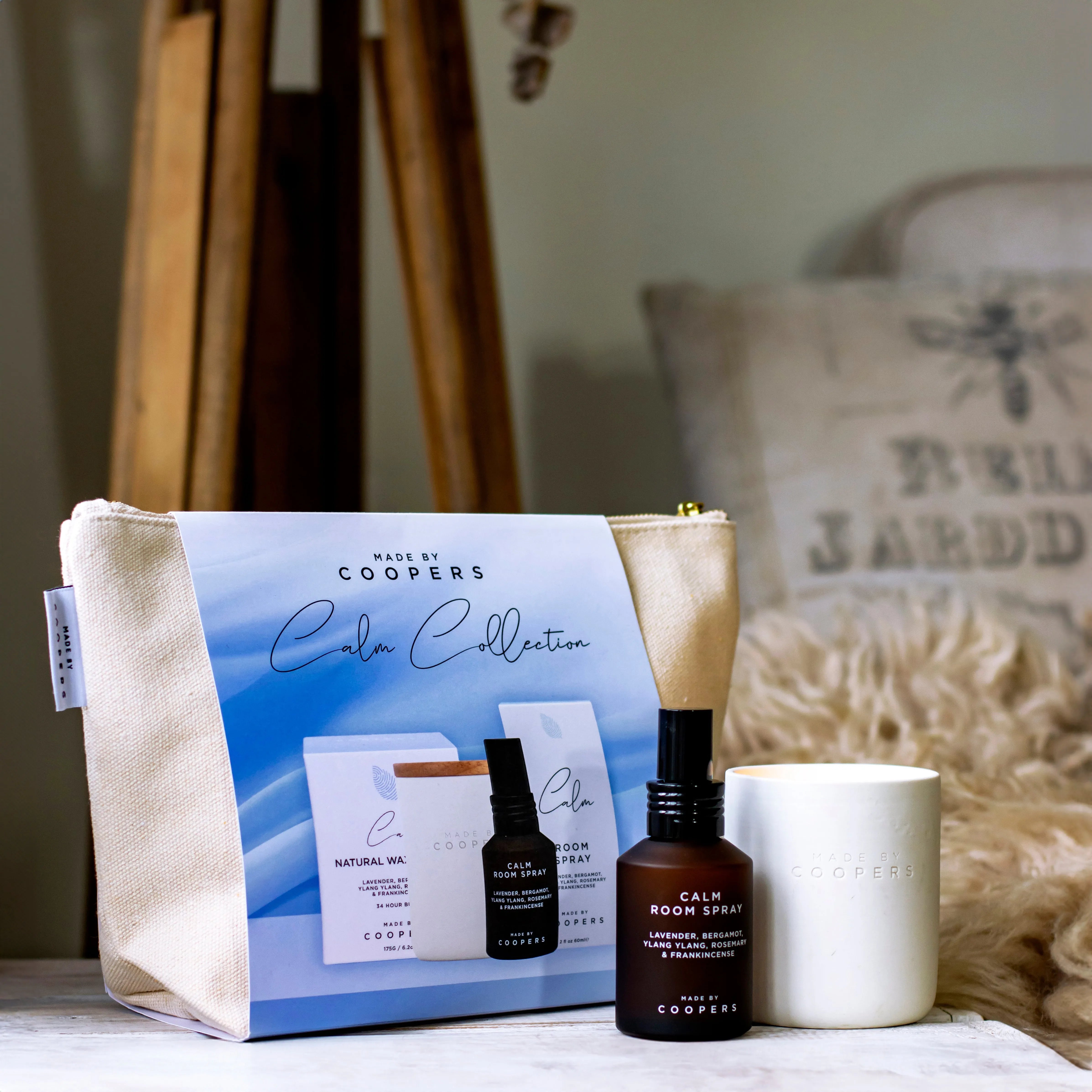 Made By Coopers Calm Collection Gift Set - Calm Aromatherapy Candle & Room Spray Home & Garden > Decor > Home Fragrances > Candles > Candle Gift Sets > Calm Collection Gift Set > Calm Aromatherapy Candle & Room Spray emmy-jane-boutique.myshopify.com