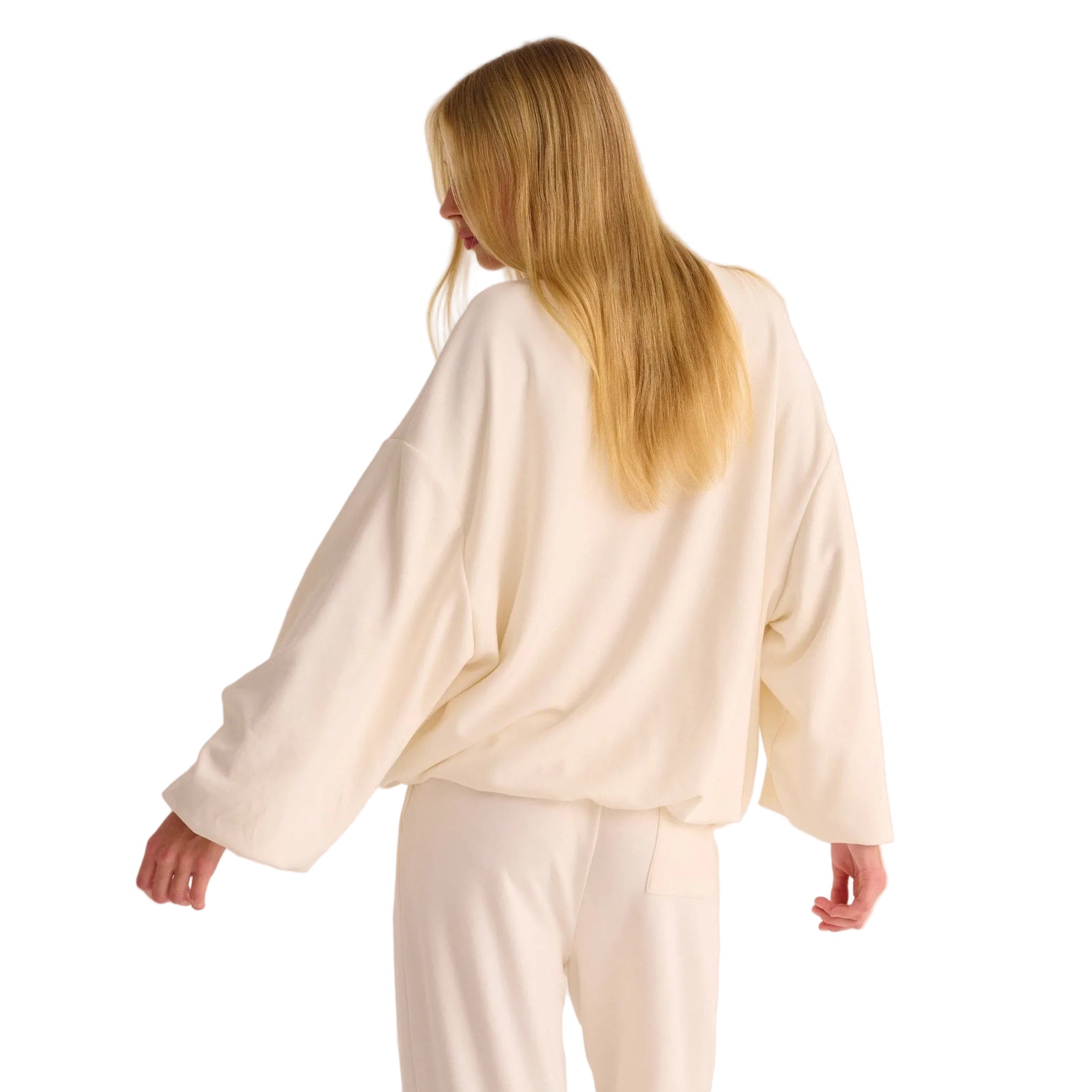 Organic Cotton Sweatshirt for Women in Ivory
