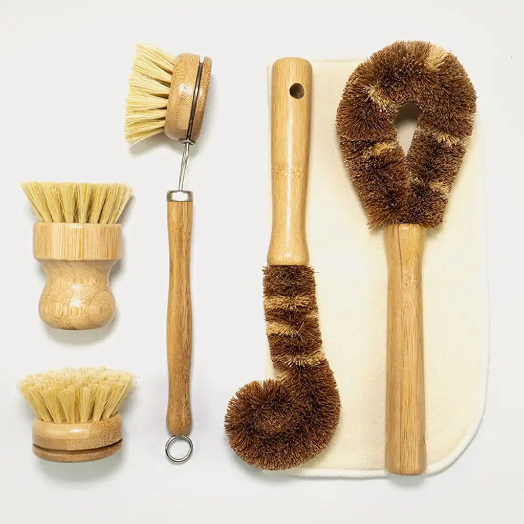 Jungle Culture Natural Dish Brushes for Washing Up - Eco-Friendly Kitchen Scrubber Brush Set Home & Garden > Household Supplies > Household Cleaning Supplies > Scrub Brushes > Eco-Friendly Kitchen Sets emmy-jane-boutique.myshopify.com