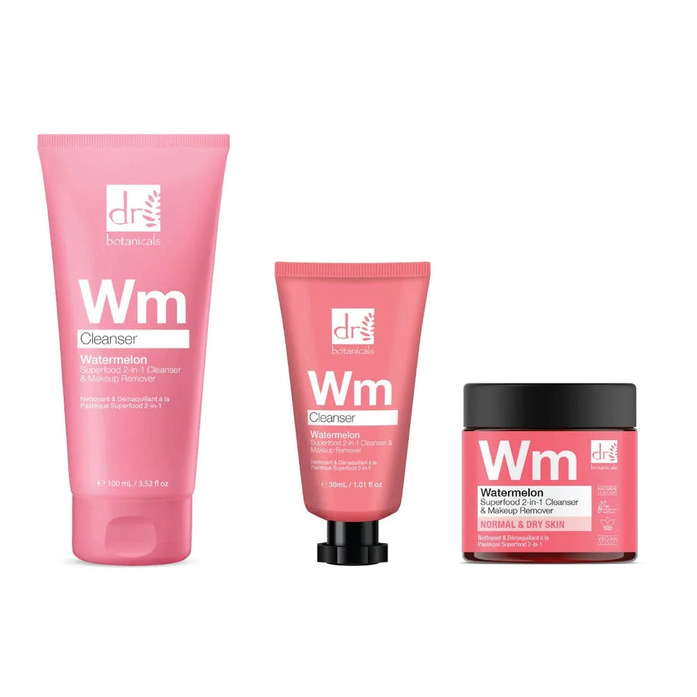 Dr Botanicals Dr Botanicals Watermelon Superfood 2-in-1 Cleanser & Makeup Remover Trio Health & Beauty > Personal Care > Cosmetics > Skin Care > Facial Cleansers > Facial Cleansing Bars > Natural Cleansers > Vegan Cleansers > Dr Botanicals Watermelon Superfood 2-in-1 Cleanser & Makeup Remover Trio emmy-jane-boutique.myshopify.com