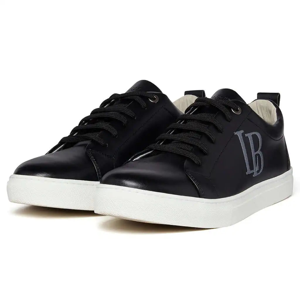 LaBante London Vegan Leather Trainers - LB Black Apple Leather Sneakers for Women Apparel & Accessories > Shoes > Womens Sneakers > Vegan Leather Trainers > LB Black Apple Leather Sneakers for Women emmy-jane-boutique.myshopify.com