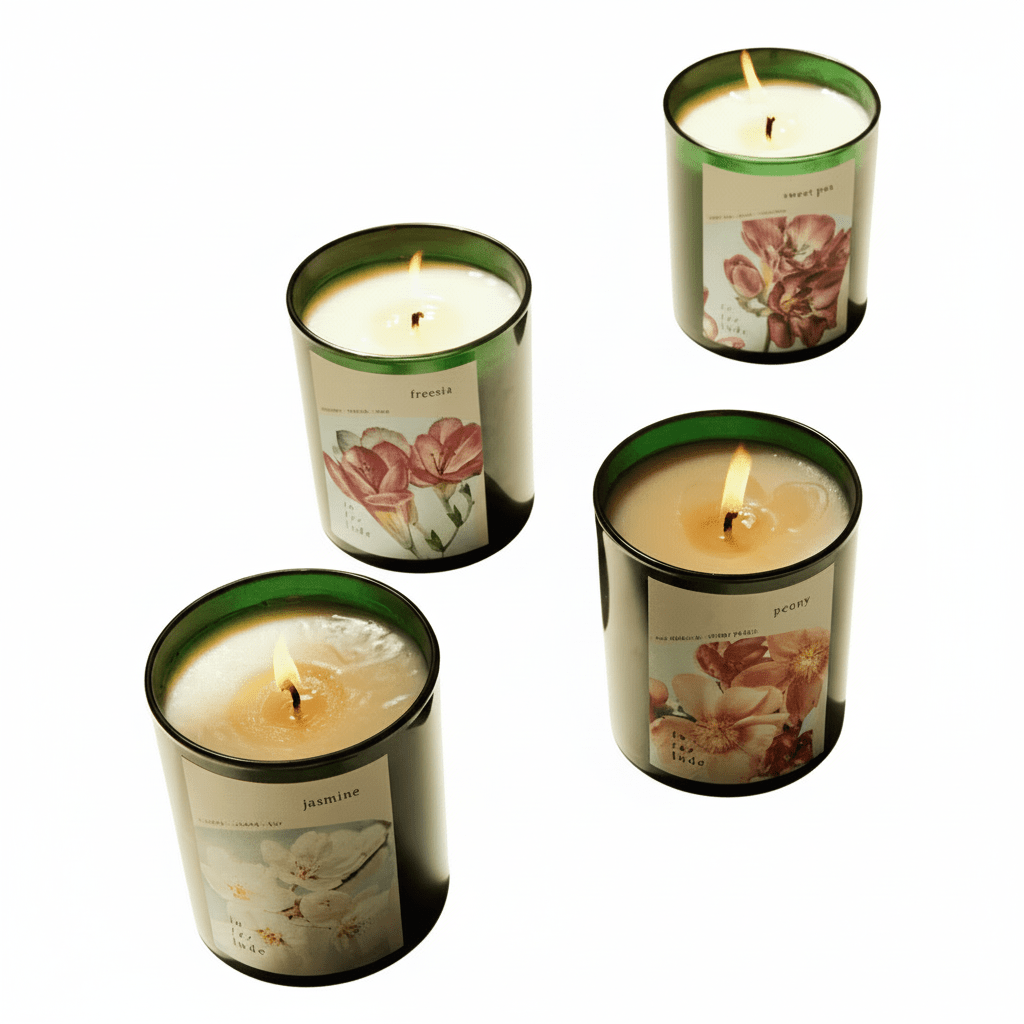 Luxury Rose Scented Soy Wax Candle for Home Fragrance