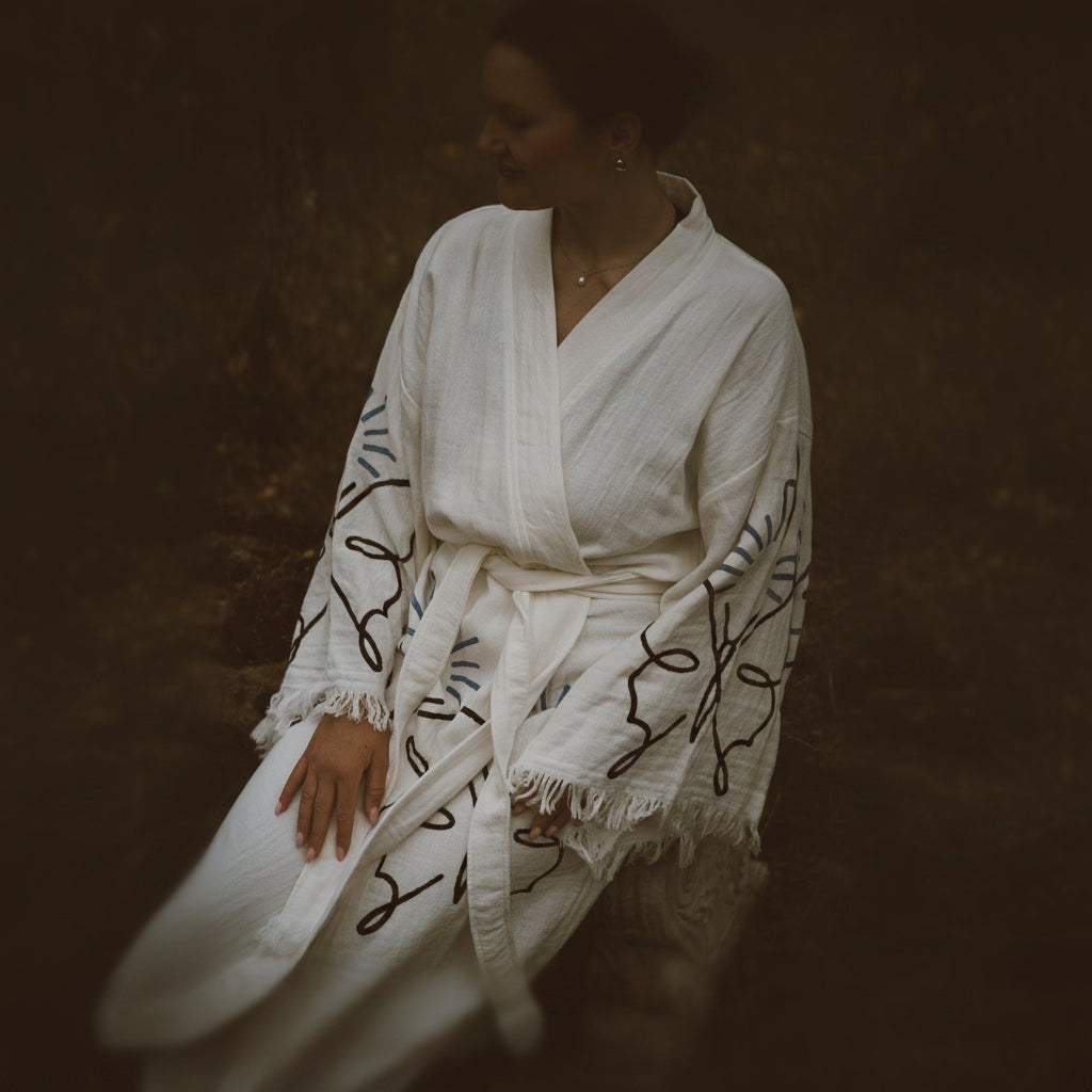 cotton kimono dressing gown