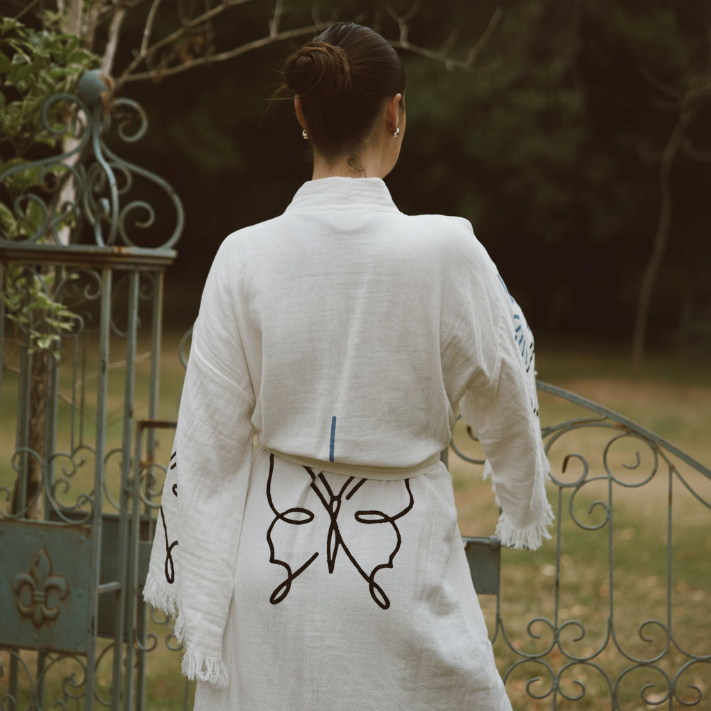 butterfly kimono robe