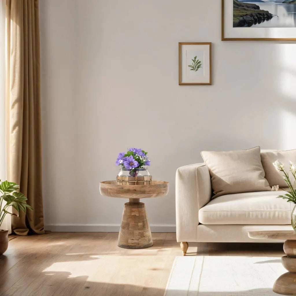 Verty Furniture Wooden Accent Table - Merlin Mango Wood Bedside / End Table Furniture > Tables > Accent Tables > Wooden Display Tables > Small Wooden Table > Merlin Mango Wood Bedside / End Table emmy-jane-boutique.myshopify.com