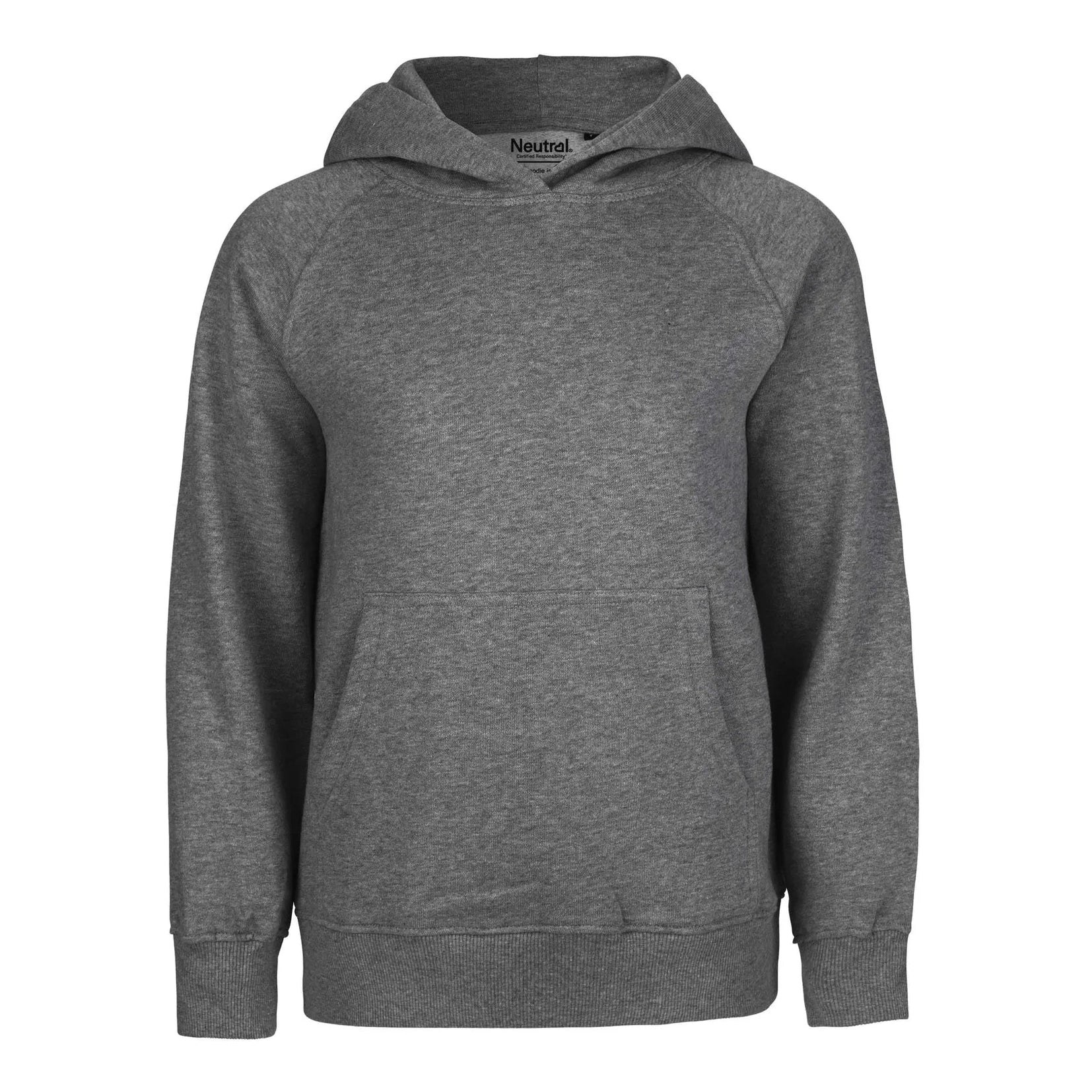 Gray hoodie on a white background