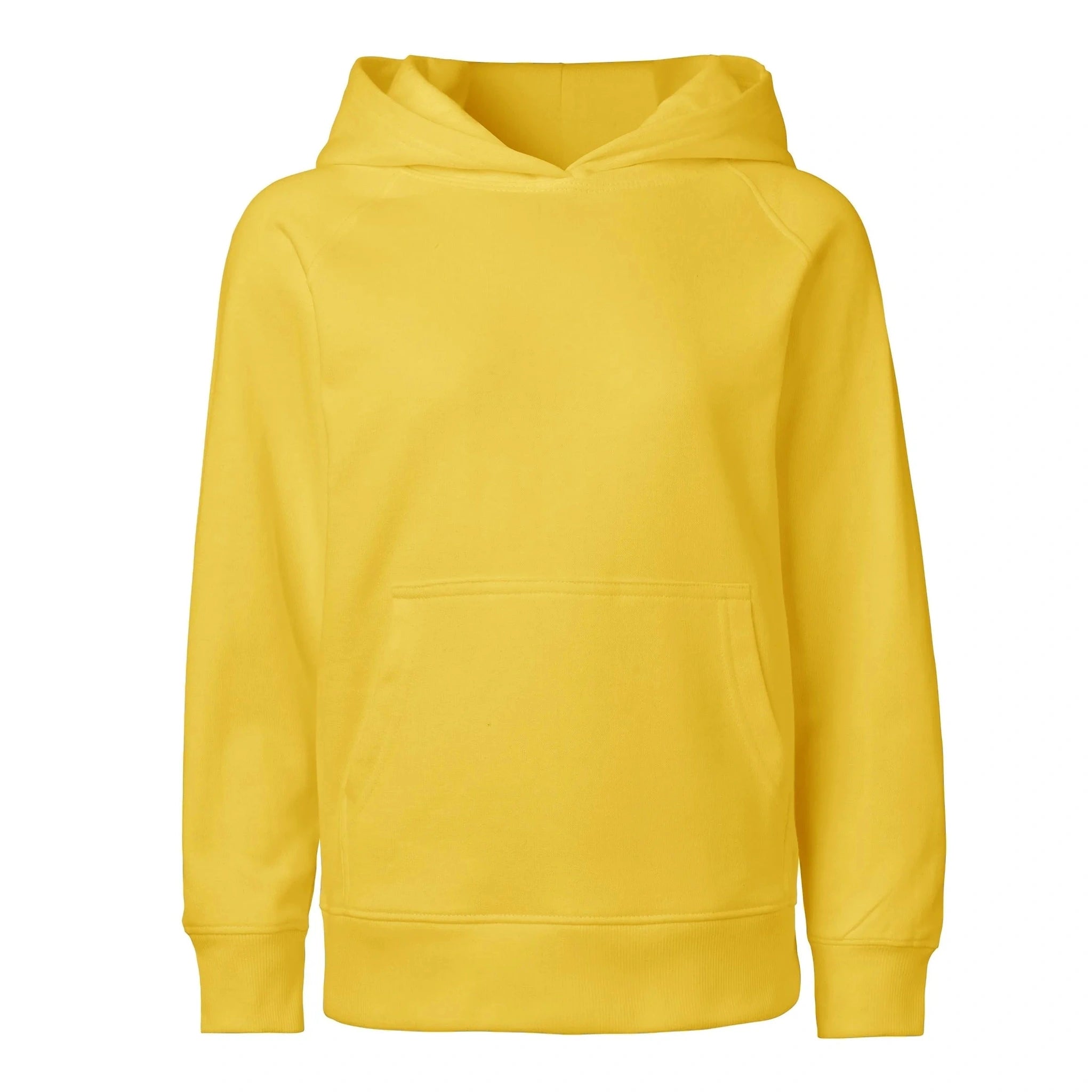 Yellow hoodie on a white background