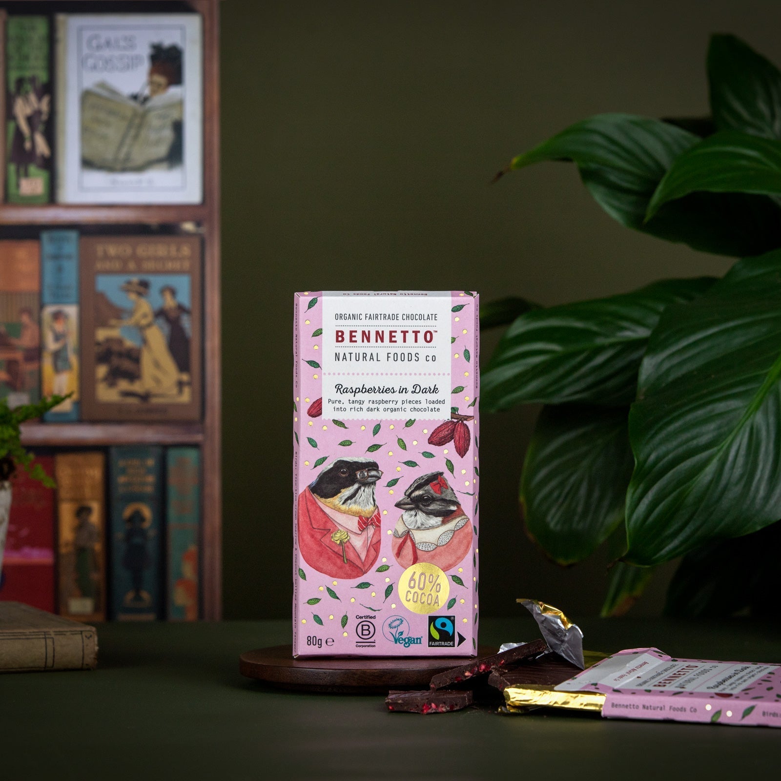 Dark Chocolate with Raspberry Premium Chocolate Bar