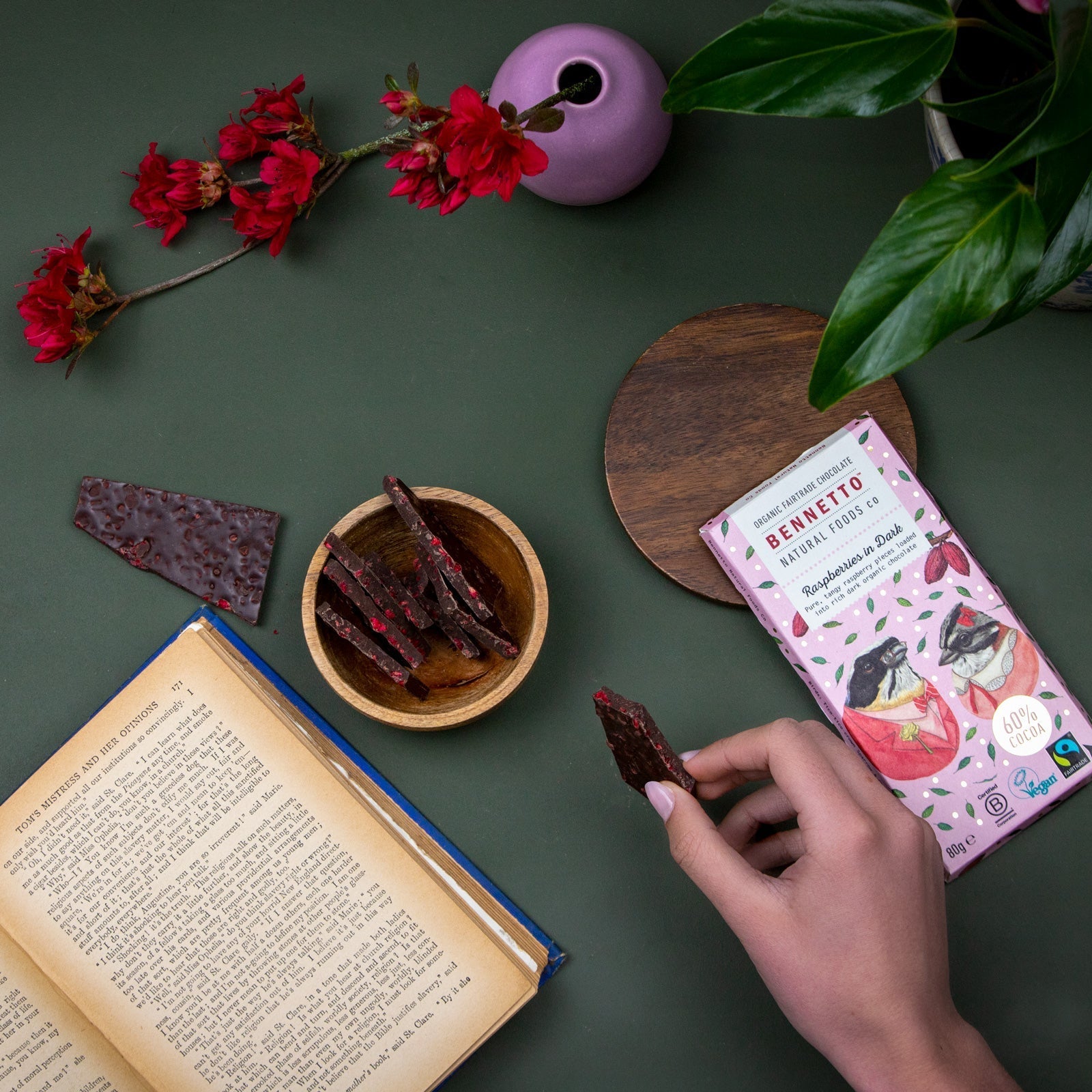 Dark Chocolate with Raspberry Rich Organic Chocolate