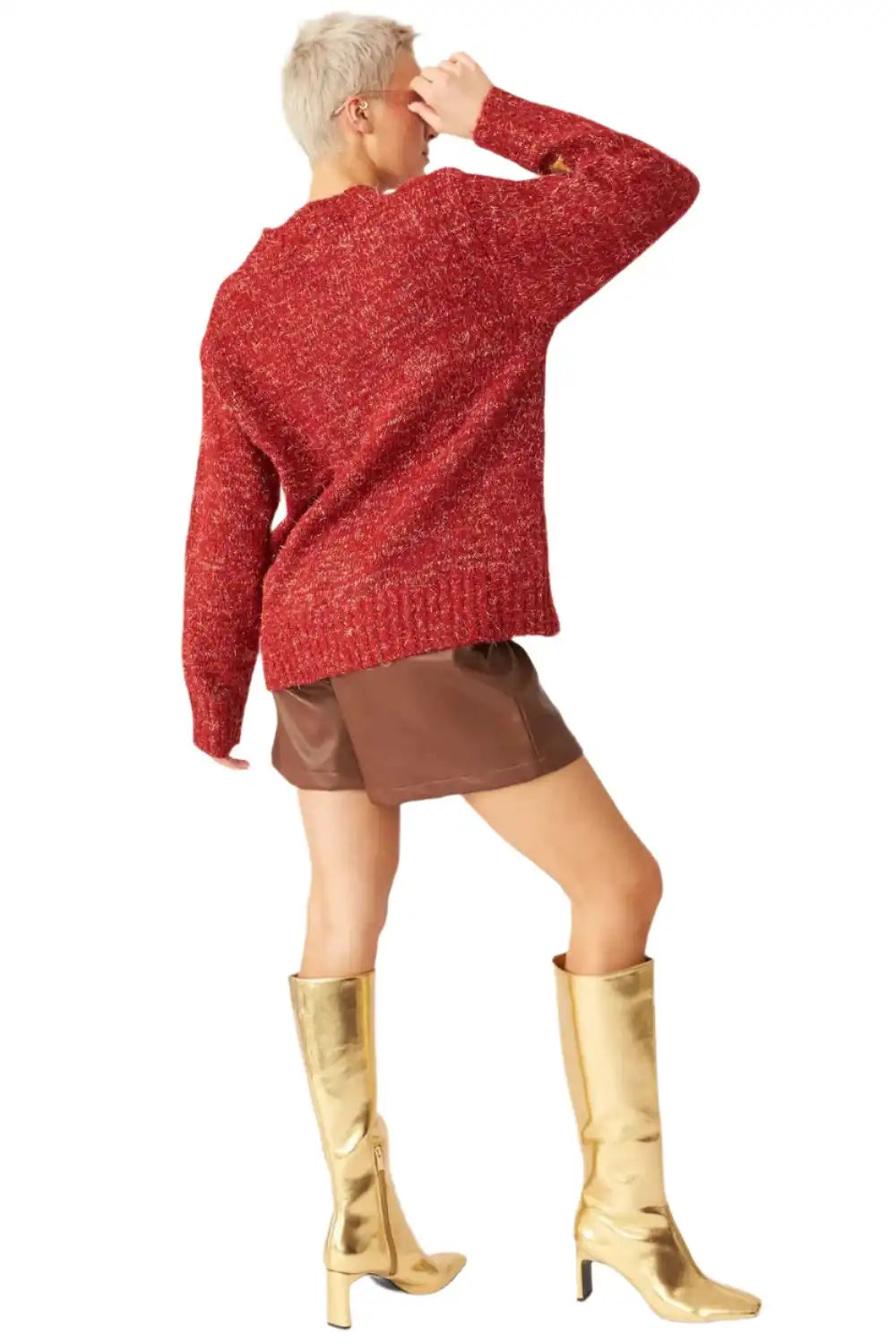 Buy Me Fur Ltd Christmas Jumper with Red Glitter Deer Embroidery Apparel & Accessories > Clothing > Shirts & Tops > Jumpers > Womens Jumpers > Cashmere Jumpers > Christmas Jumpers > Luxury Christmas Jumpers emmy-jane-boutique.myshopify.com