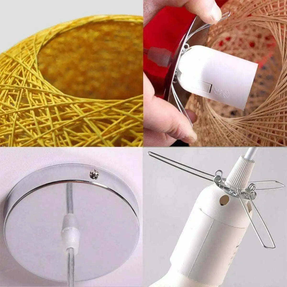 LEDSone Modern Wicker Rattan Lampshade - Ceiling Pendant Lamp Home & Garden > Lighting > Lighting Fixtures > Ceiling Light Fixtures emmy-jane-boutique.myshopify.com