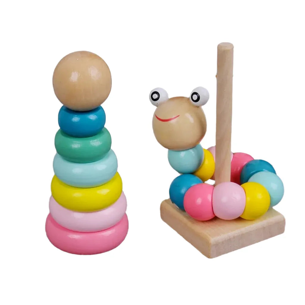 Emmy Jane Wooden Toys For Toddlers - Rainbow Stack Tower Worm Puzzles Baby & Toddler > Baby Toys & Activity Equipment > Baby Activity Toys > Wooden Toys For Toddlers > Rainbow Stack Towers and Worm Puzzles emmy-jane-boutique.myshopify.com
