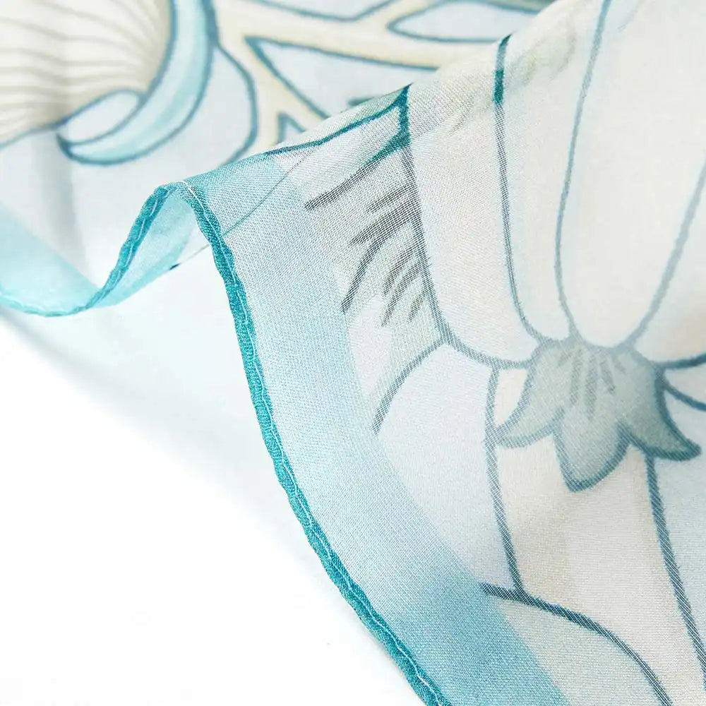 Signare Tapestry William Morris Pomegranate & Lily - 100% Pure Silk Scarf Art Scarf emmy-jane-boutique.myshopify.com