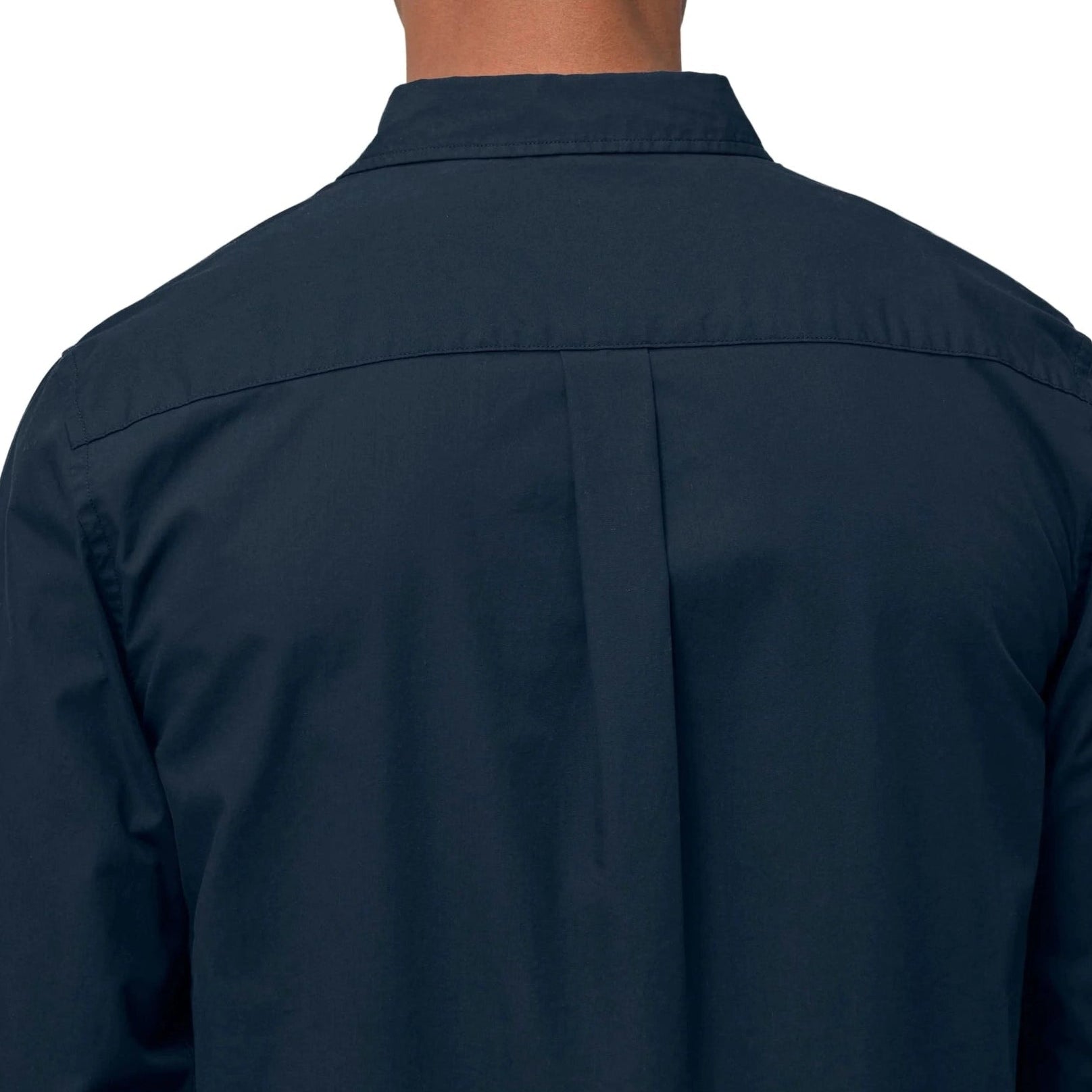Navy blue shirt on a white background