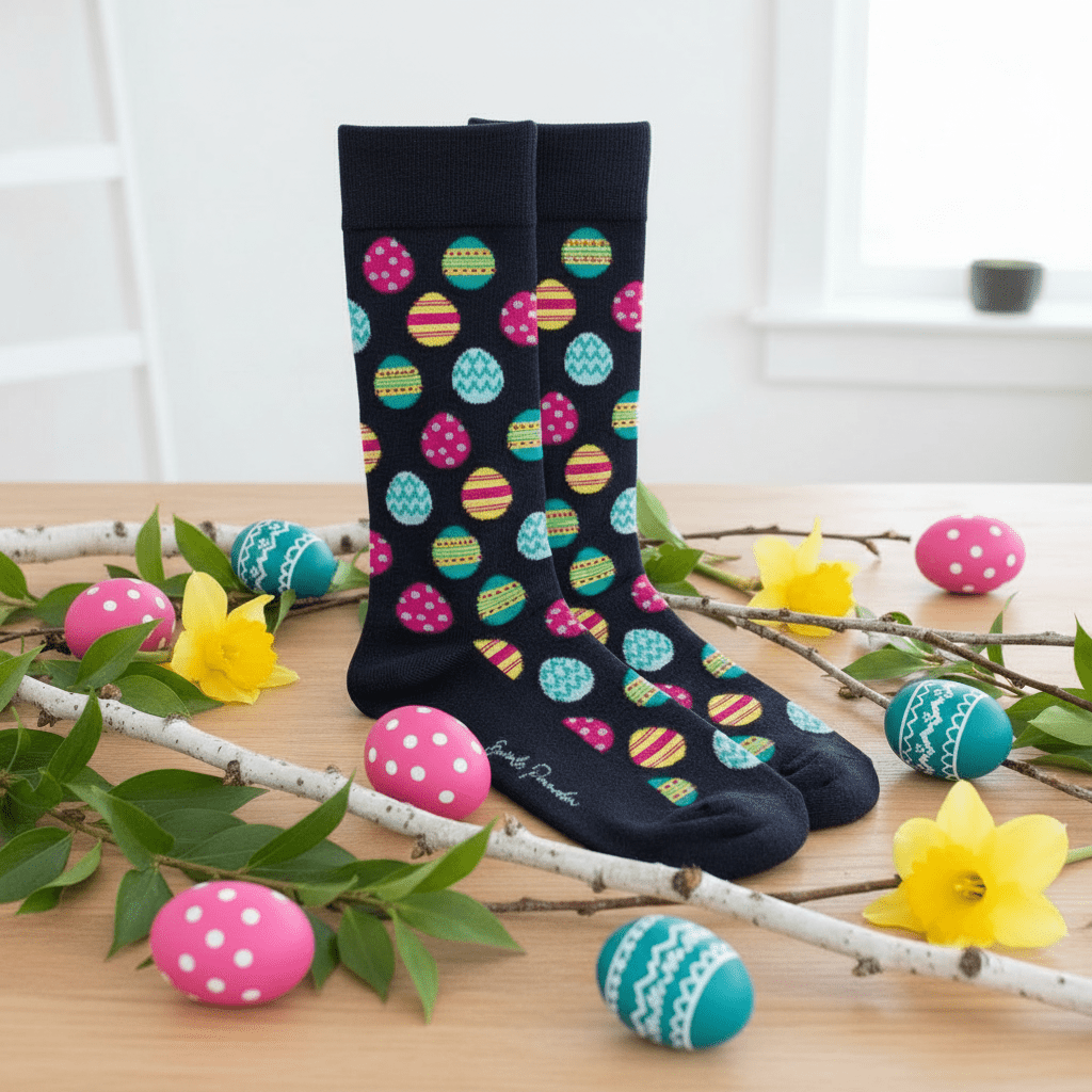Men Bamboo Socks with Egg Design Soft and Durable