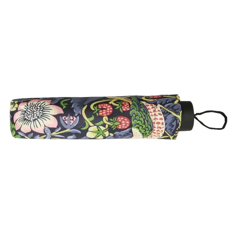 Signare Tapestry William Morris Strawberry Thief Blue - Art Folding Umbrella Home & Garden > Parasols & Rain Umbrellas > William Morris Strawberry Thief Umbrella > Art Folding Umbrella > Blue Floral Brolly emmy-jane-boutique.myshopify.com
