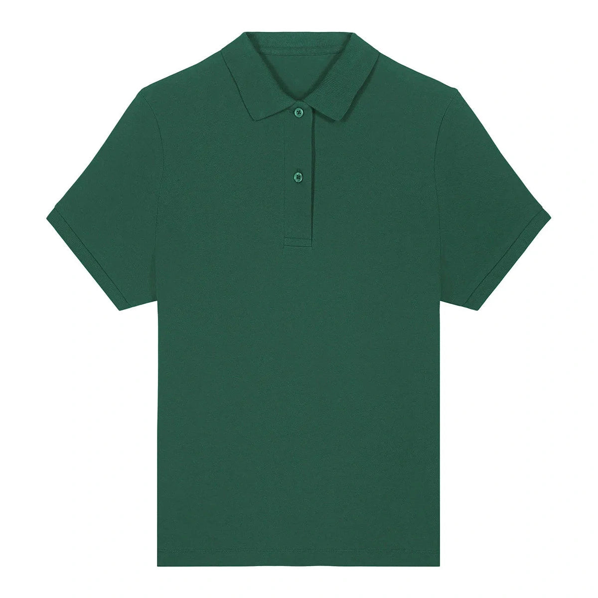 Green polo shirt on a white background