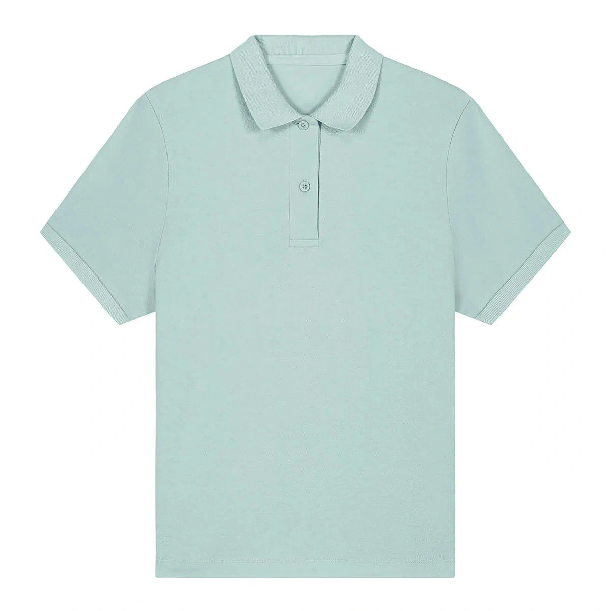 Light blue polo shirt on a white background