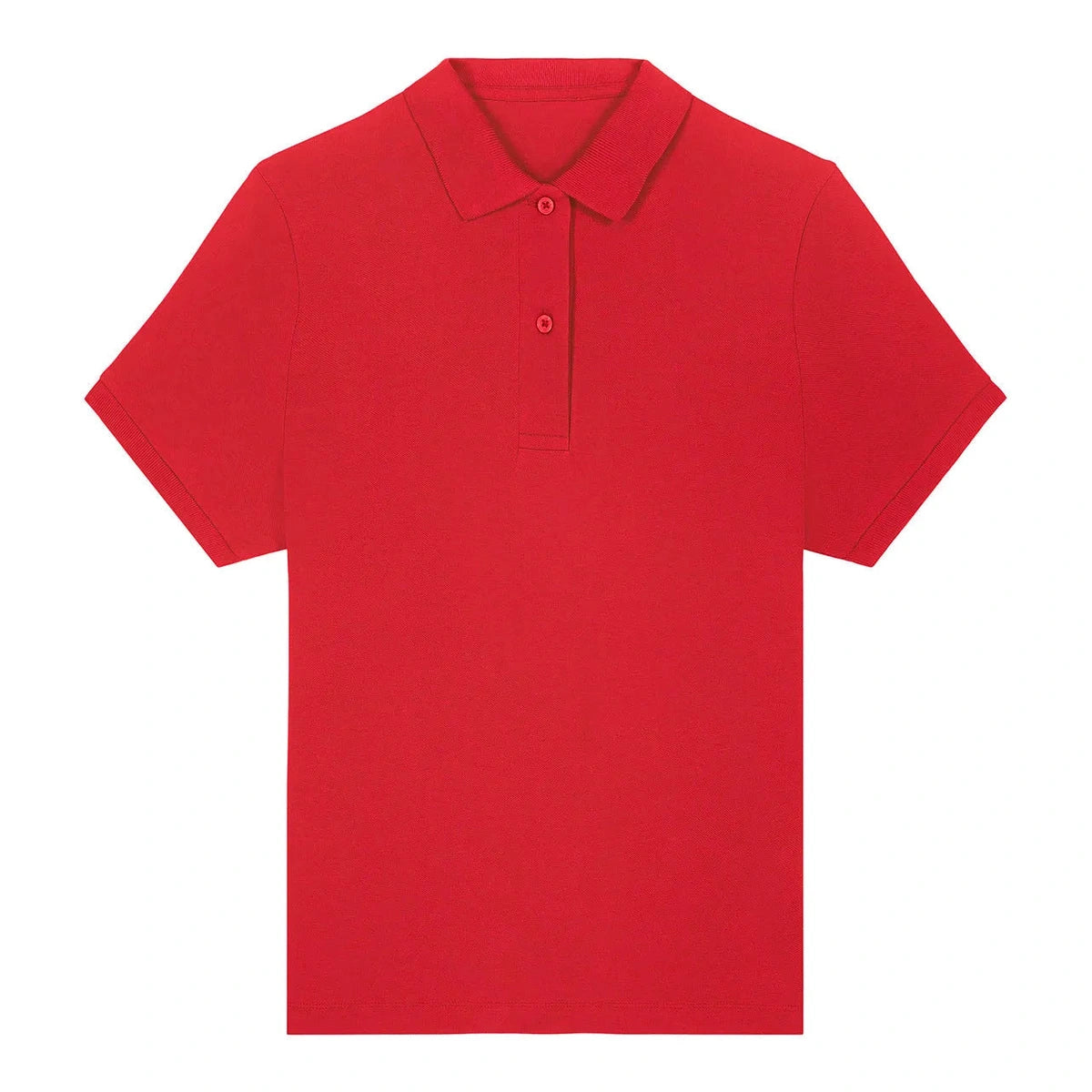 Red polo shirt on a white background