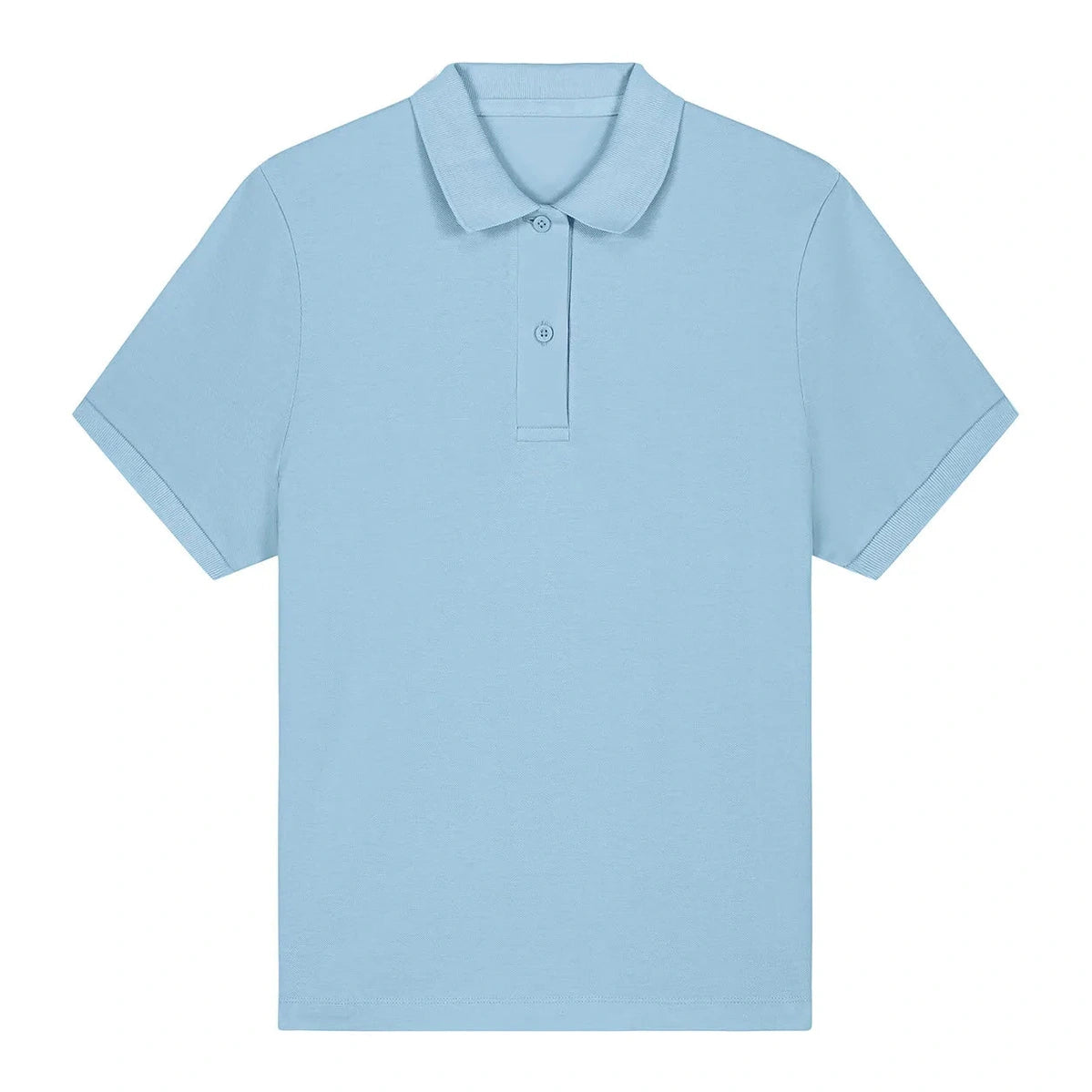 Light blue polo shirt on a white background