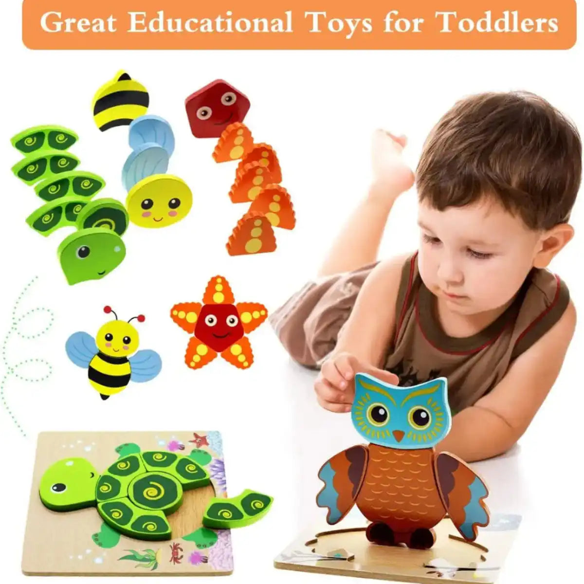 Emmy Jane Wooden Toys For Toddlers Montessori Wooden Puzzle Baby & Toddler > Baby Toys & Activity Equipment > Baby Activity Toys > Wooden Toys For Toddlers > Montessori Wooden Puzzle emmy-jane-boutique.myshopify.com