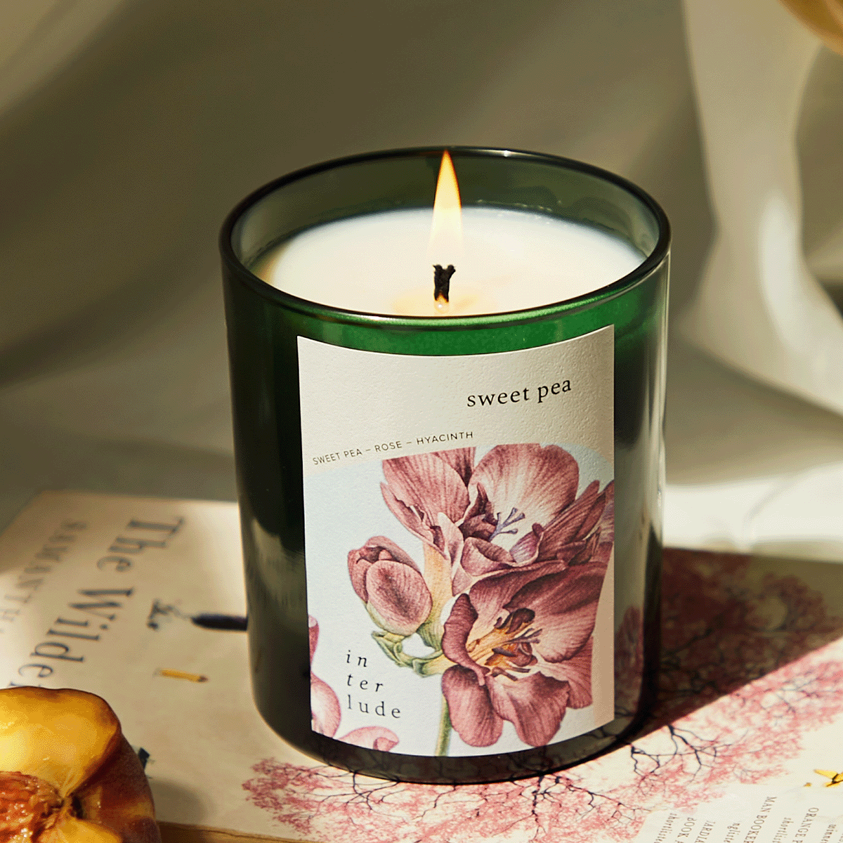 Sweet Pea Scented Candle Handmade From Soy Wax in England