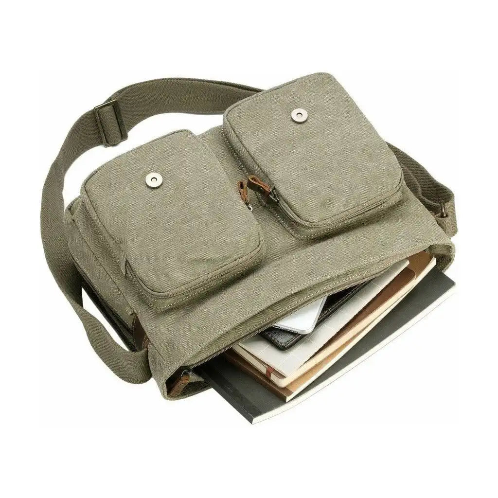 Troop London Classic Canvas Messenger Bag Colours