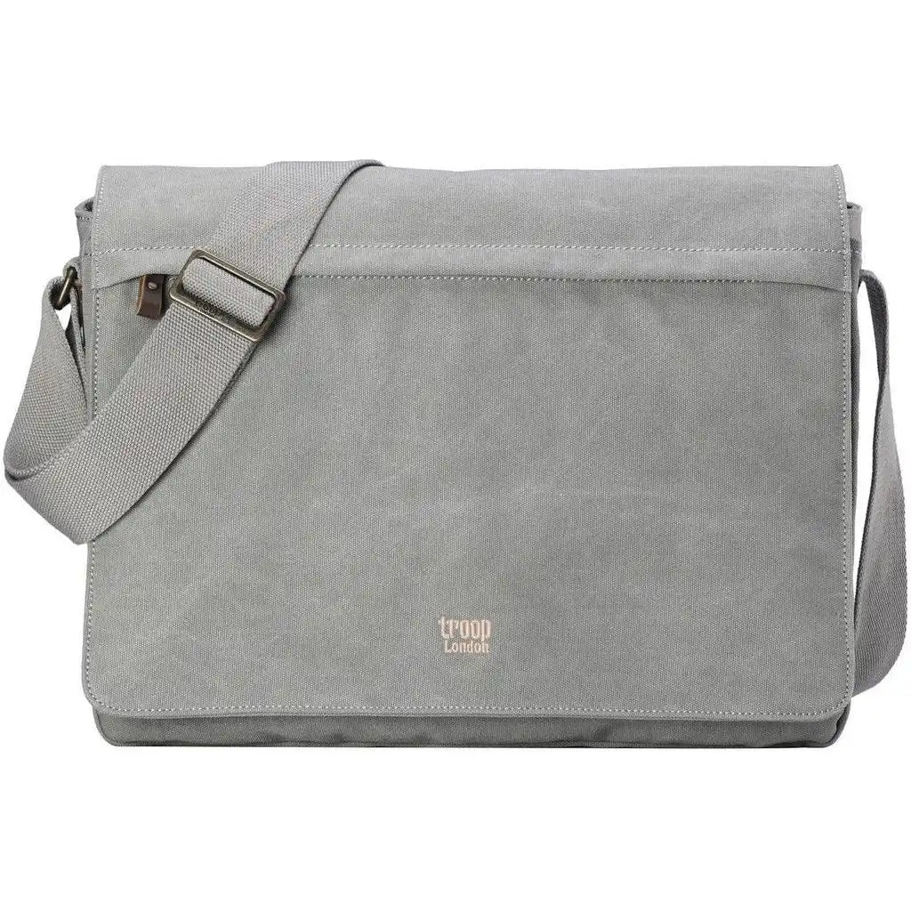 Troop London Canvas Laptop Messenger Bag - Troop London Classic - 18'' Diagonally Luggage & Bags > Messenger Bags > Canvas Crossbody Bags > Across body Bag > Troop London Bags > Troop London Classic Cross Body Bag > Canvas Laptop Messenger Bag emmy-jane-boutique.myshopify.com