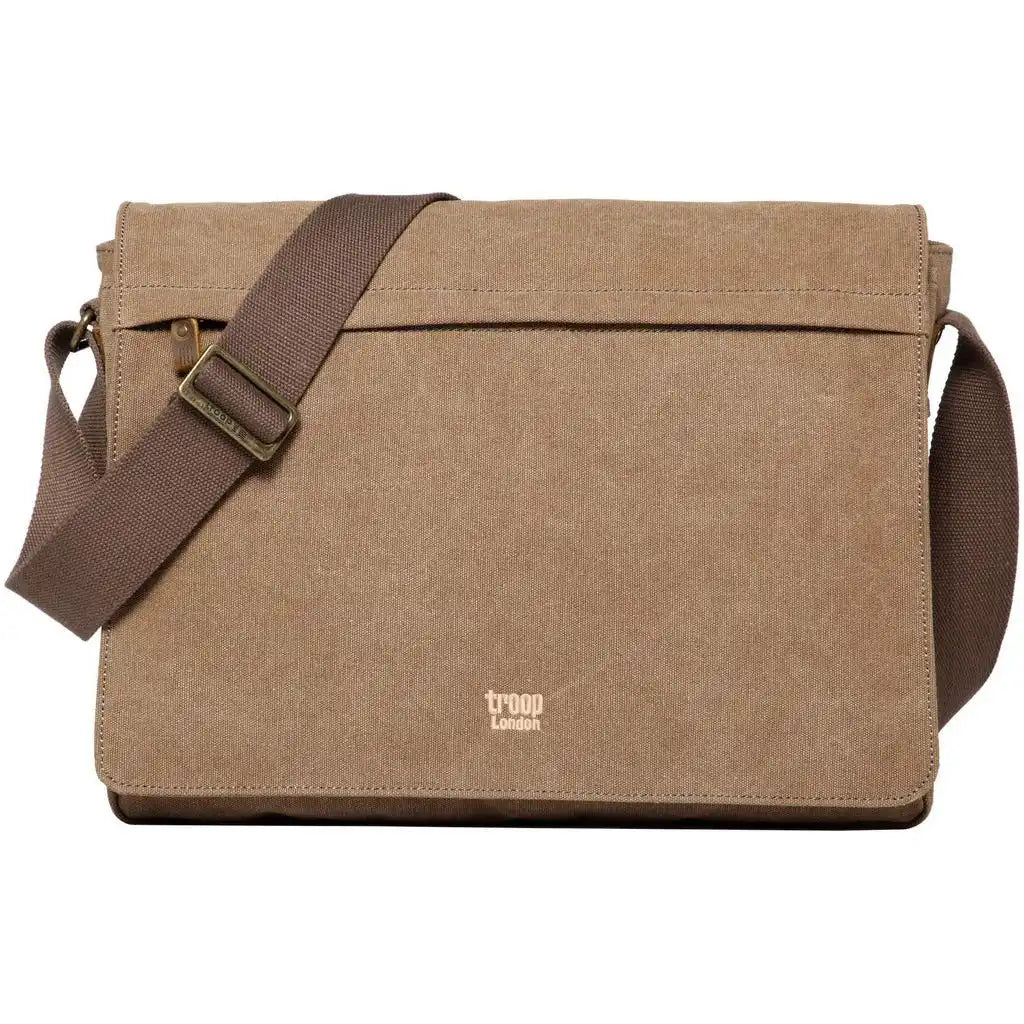 Troop London Canvas Laptop Messenger Bag - Troop London Classic - 18'' Diagonally Luggage & Bags > Messenger Bags > Canvas Crossbody Bags > Across body Bag > Troop London Bags > Troop London Classic Cross Body Bag > Canvas Laptop Messenger Bag emmy-jane-boutique.myshopify.com