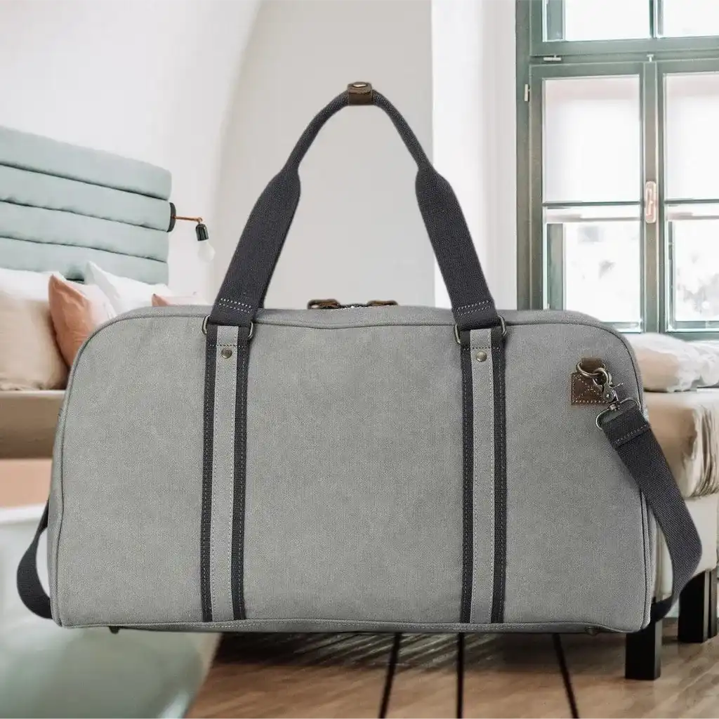 Troop London Troop Classic Canvas Travel Bag – Large Weekend Duffel (5 Colours) Luggage & Bags > Duffel Bags > Large Holdall > Weekend Bag > Troop Classic Canvas Travel Bags > Duffel Bag emmy-jane-boutique.myshopify.com