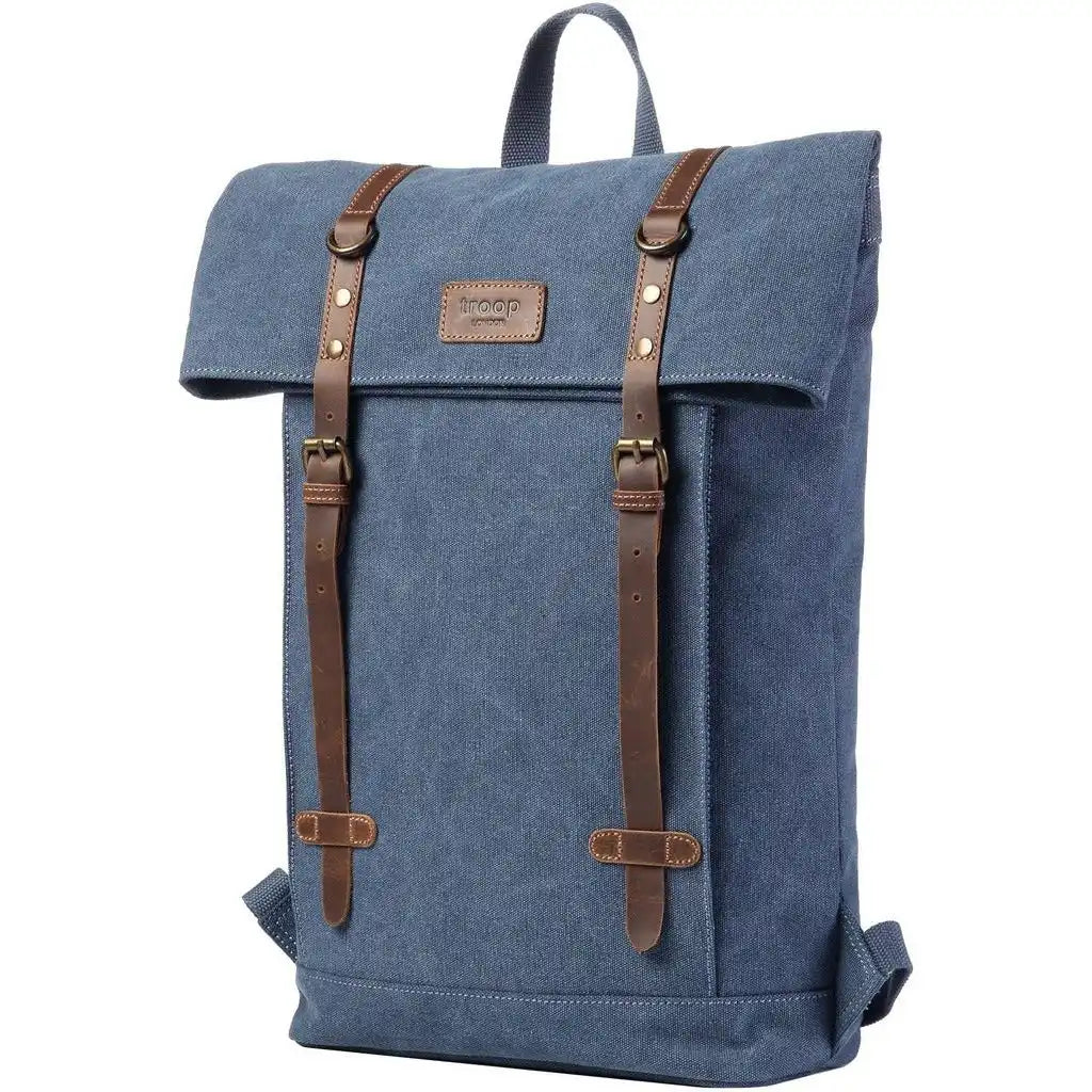 Troop London Laptop Backpack - Troop London - Heritage Canvas 15" Smart Casual Daypack Luggage & Bags > Backpacks > Laptop Backpack > Troop London Bags > Heritage Canvas Backpacks > 15" Laptop Backpacks > Smart Casual Daypack emmy-jane-boutique.myshopify.com