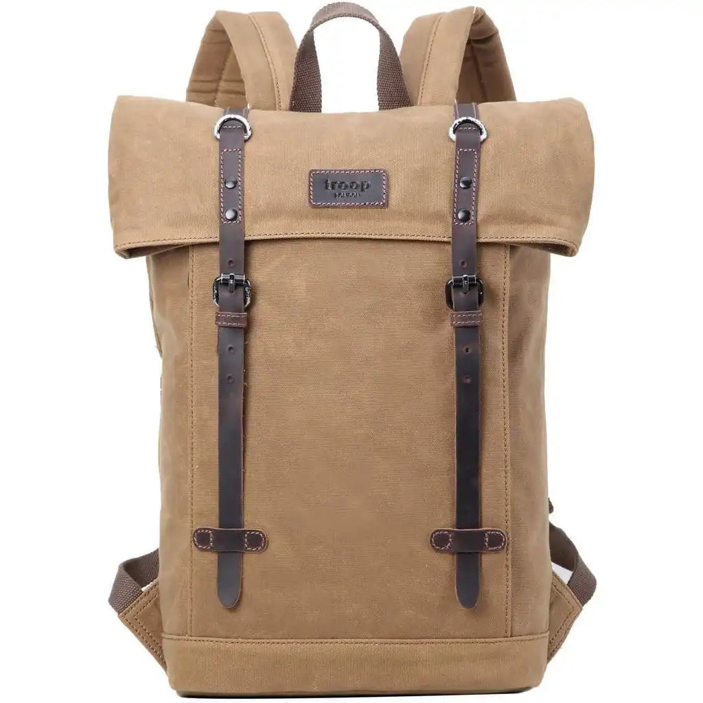 Troop London Laptop Backpack - Troop London - Heritage Canvas 15" Smart Casual Daypack Luggage & Bags > Backpacks > Laptop Backpack > Troop London Bags > Heritage Canvas Backpacks > 15" Laptop Backpacks > Smart Casual Daypack emmy-jane-boutique.myshopify.com