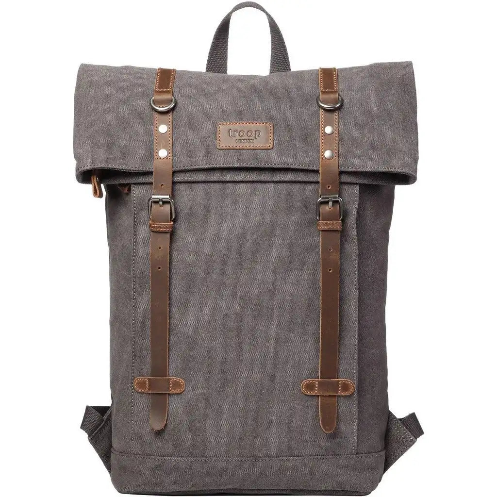 Troop London Laptop Backpack - Troop London - Heritage Canvas 15" Smart Casual Daypack Luggage & Bags > Backpacks > Laptop Backpack > Troop London Bags > Heritage Canvas Backpacks > 15" Laptop Backpacks > Smart Casual Daypack emmy-jane-boutique.myshopify.com