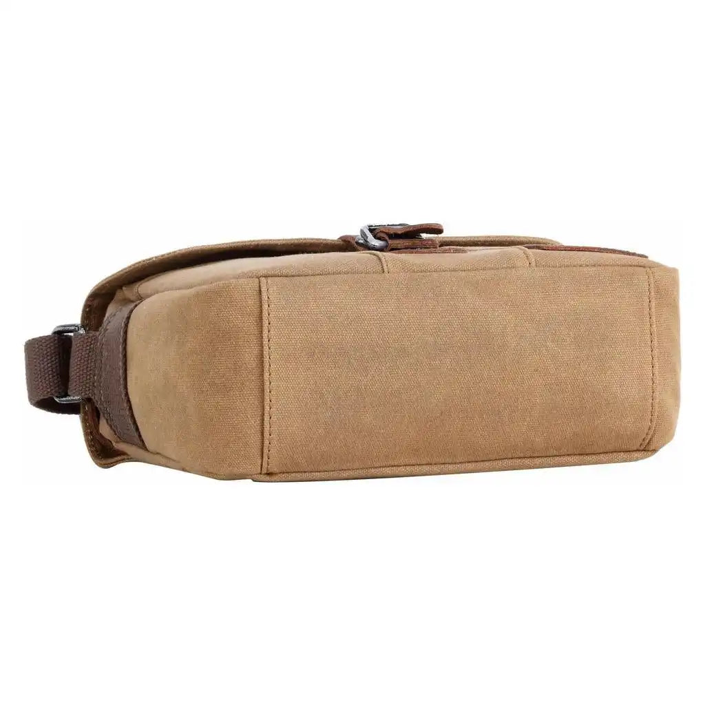 Troop London Troop London - Heritage - Canvas Leather Across body Bag, Small Travel Bag 3032 - Apparel & Accessories > Handbags, Wallets & Cases > Handbags > Crossbody Bags emmy-jane-boutique.myshopify.com