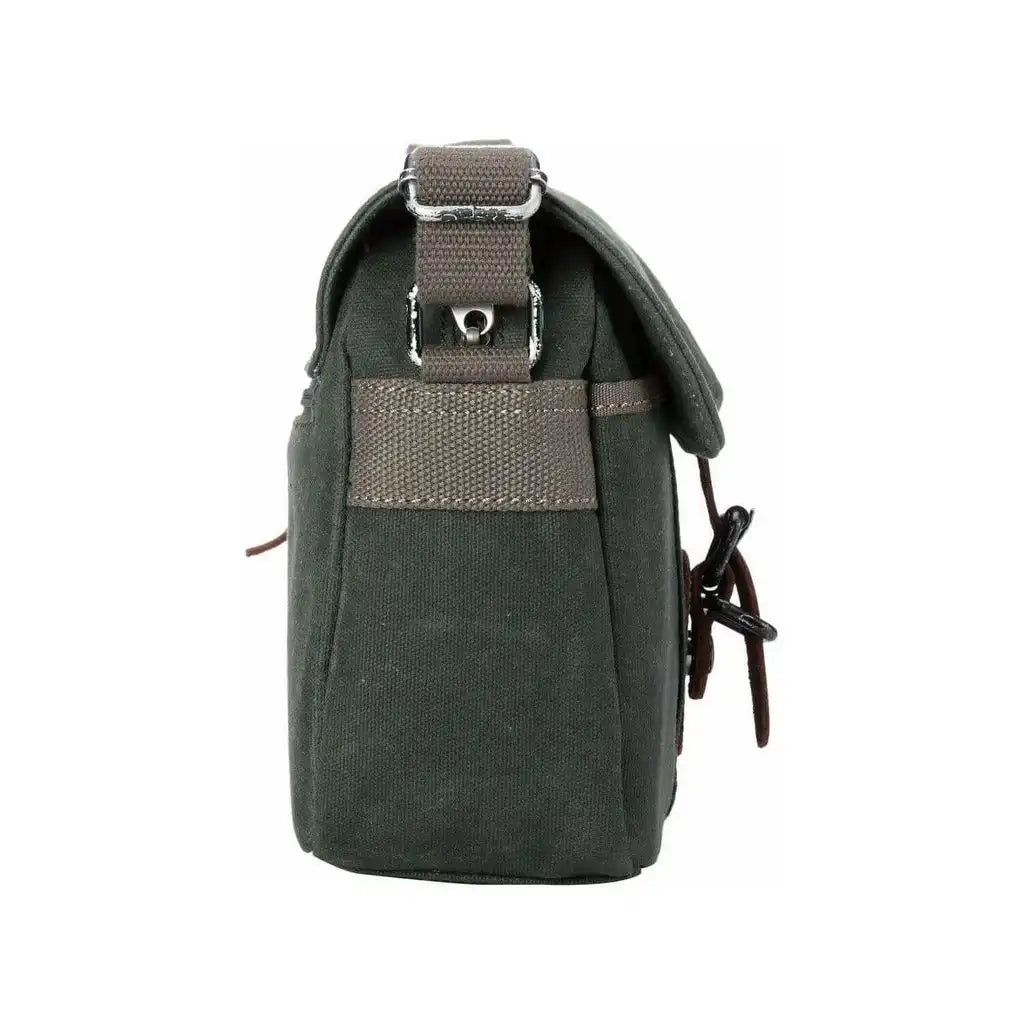 Troop London Troop London - Heritage - Canvas Leather Across body Bag, Small Travel Bag 3032 - Apparel & Accessories > Handbags, Wallets & Cases > Handbags > Crossbody Bags emmy-jane-boutique.myshopify.com