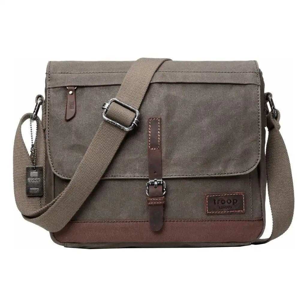 Troop London Canvas Messenger Bag - Tablet Friendly Troop London Heritage Bags Luggage & Bags > Messenger Bags > Canvas Crossbody Bags > Across body Bag > Troop London Bags > Troop London Classic Cross Body Bag emmy-jane-boutique.myshopify.com