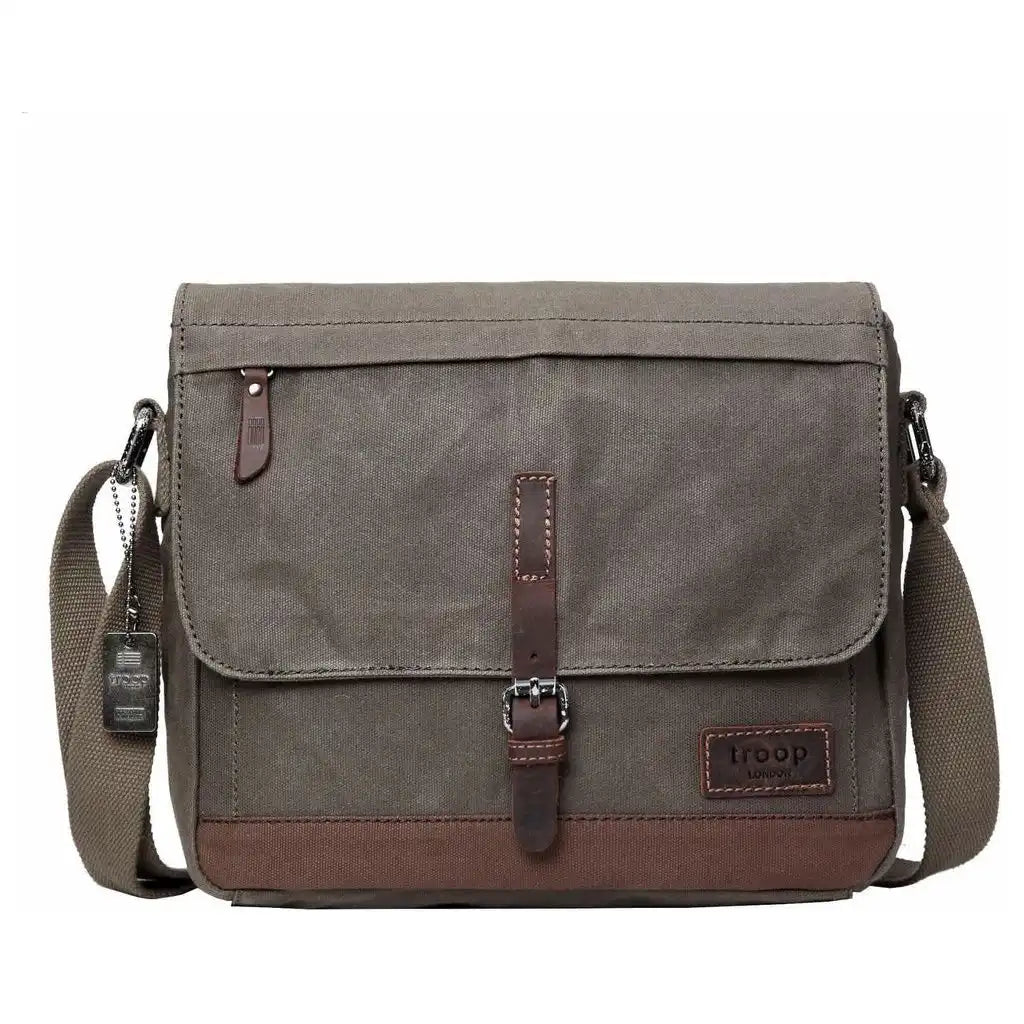 Troop London Canvas Messenger Bag - Tablet Friendly Troop London Heritage Bags Luggage & Bags > Messenger Bags > Canvas Crossbody Bags > Across body Bag > Troop London Bags > Troop London Classic Cross Body Bag emmy-jane-boutique.myshopify.com