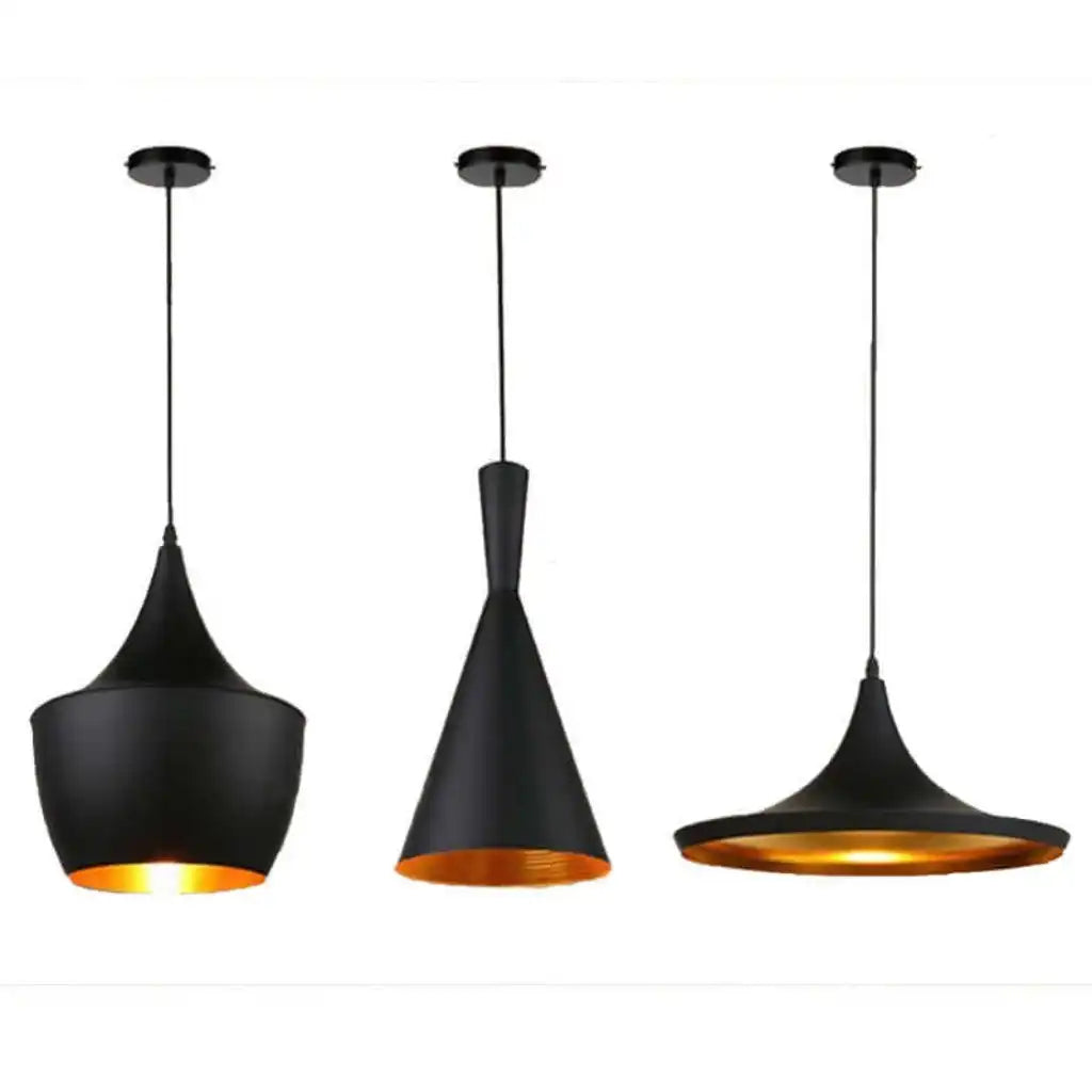 LEDSone Vintage Golden Interior Ceiling Pendant Light Home & Garden > Lighting > Lighting Fixtures > Ceiling Light Fixtures > Black Ceiling Lights > Black and Gold Metal Ceiling Lights > Modern Pendant Lights Black emmy-jane-boutique.myshopify.com