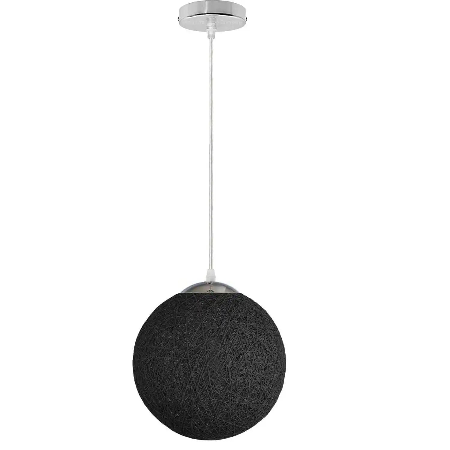 LEDSone Black Ceiling Light with Single Ball Hanging Indoor Lamp Home & Garden > Lighting > Lighting Fixtures > Ceiling Light Fixtures > Bamboo Ceiling Lights > Black Ceiling Lights > Pendant Lights > Bamboo Lights emmy-jane-boutique.myshopify.com