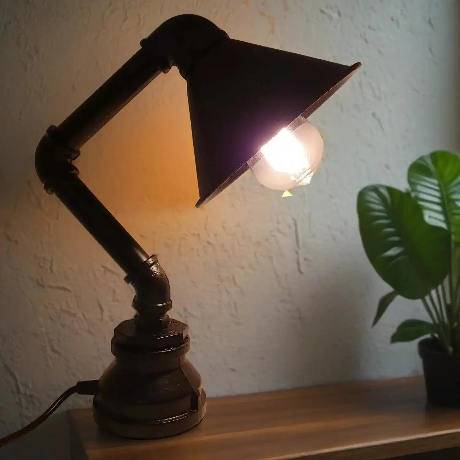 LEDSone Retro Industrial Steampunk Pipe Bedside Plug in Table Lamp Home & Garden > Lighting > Lamps > Retro Industrial Lamps > Steampunk Pipe Lamp > Bedside Plug in Table Lamp emmy-jane-boutique.myshopify.com