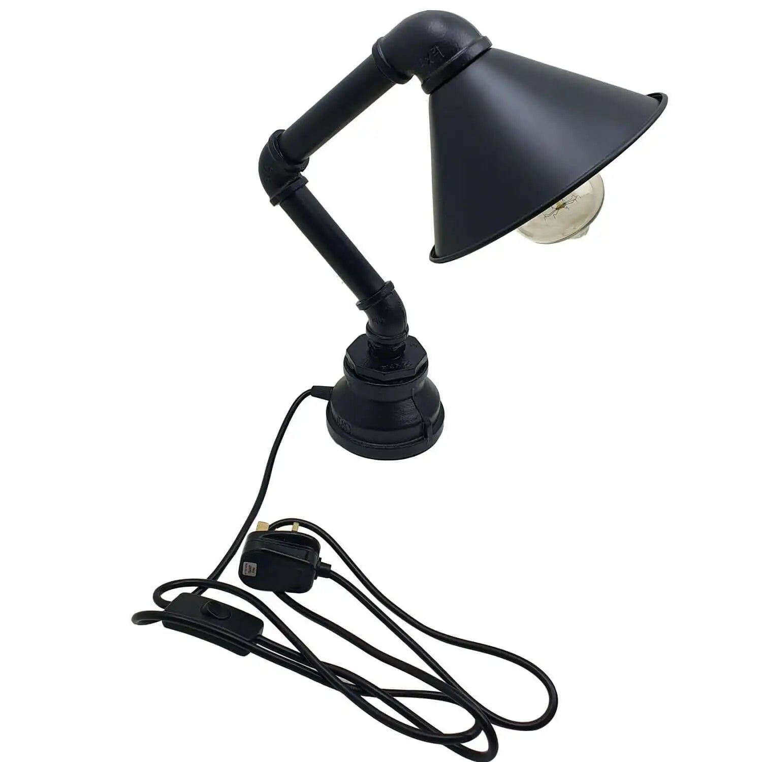 LEDSone Retro Industrial Steampunk Pipe Bedside Plug in Table Lamp Home & Garden > Lighting > Lamps > Retro Industrial Lamps > Steampunk Pipe Lamp > Bedside Plug in Table Lamp emmy-jane-boutique.myshopify.com