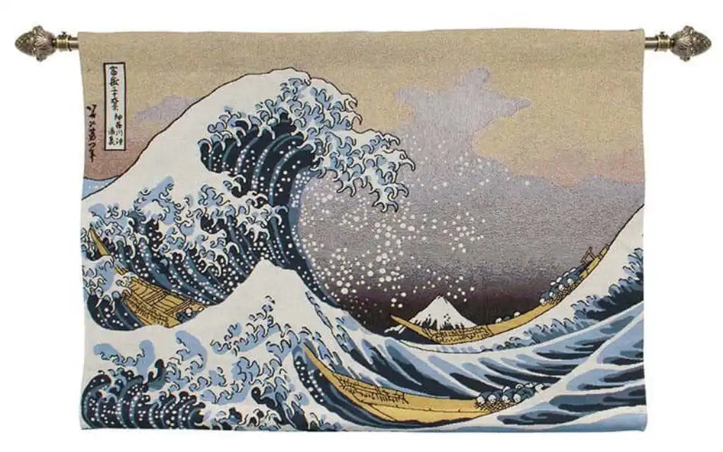 Signare Tapestry Great Wave off Kanagawa - Wall Hanging 69cm x 100cm Home & Garden > Decor > Artwork > Posters, Prints, & Visual Artwork > Tapastry Wall Hangings emmy-jane-boutique.myshopify.com
